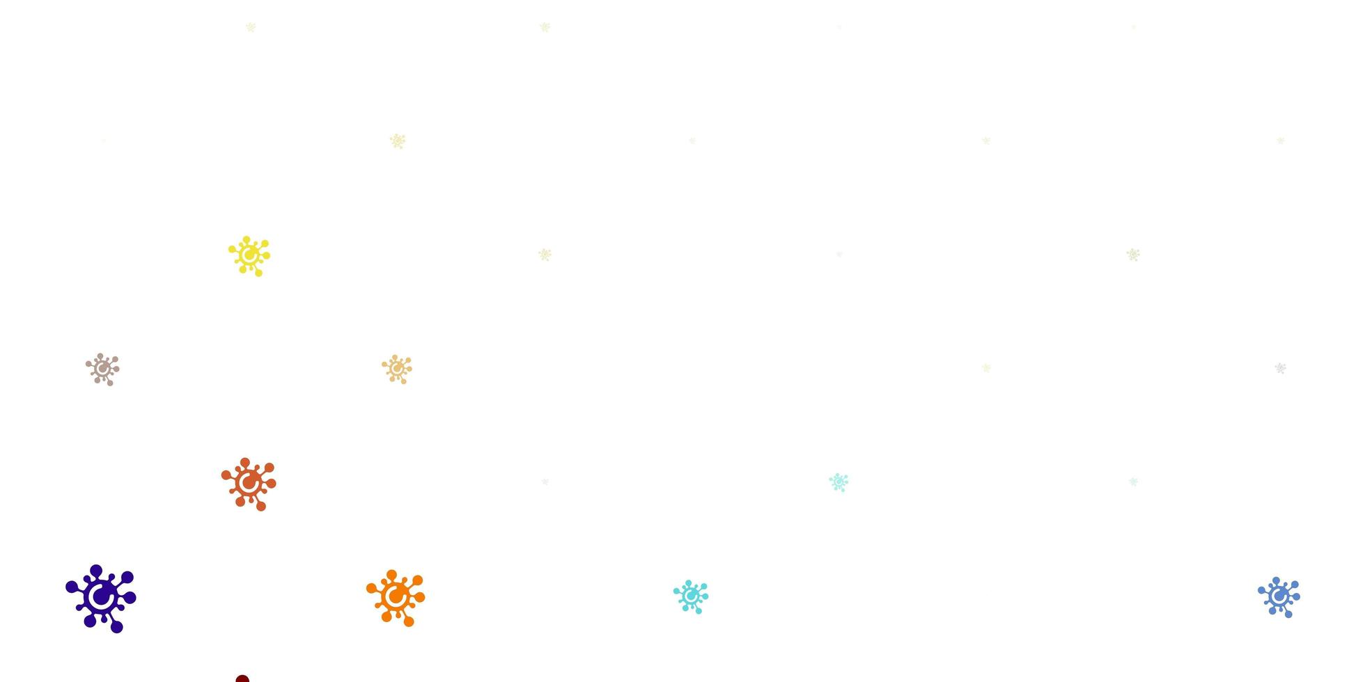 Light Blue, Yellow vector template with flu signs