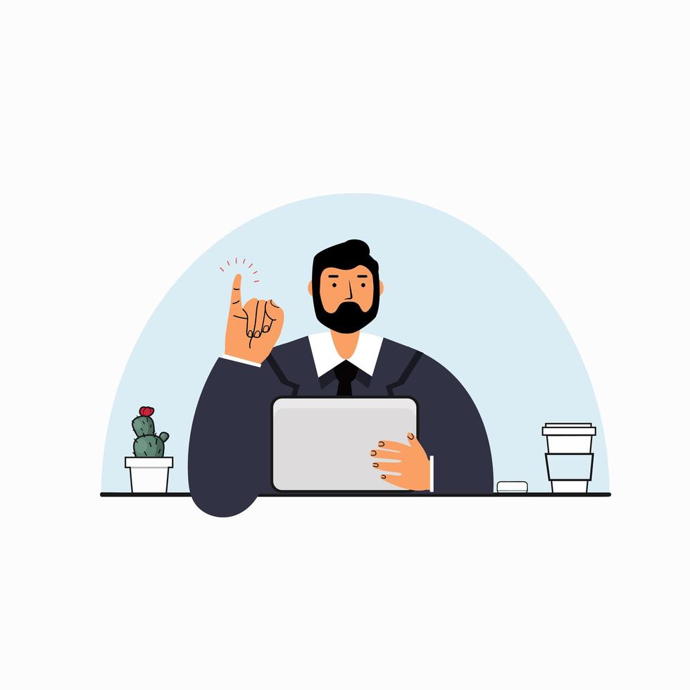 Businessman Making a Promise vector