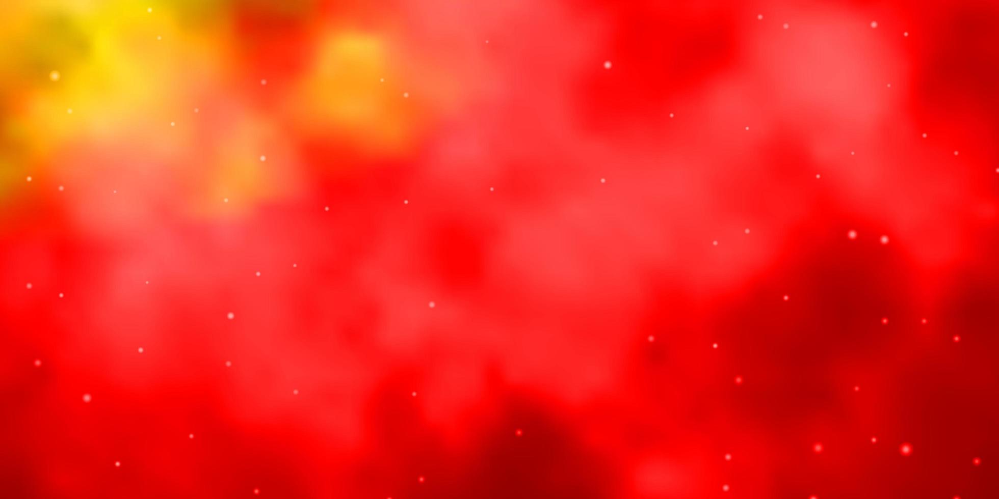 Light Red, Yellow vector texture with beautiful stars.