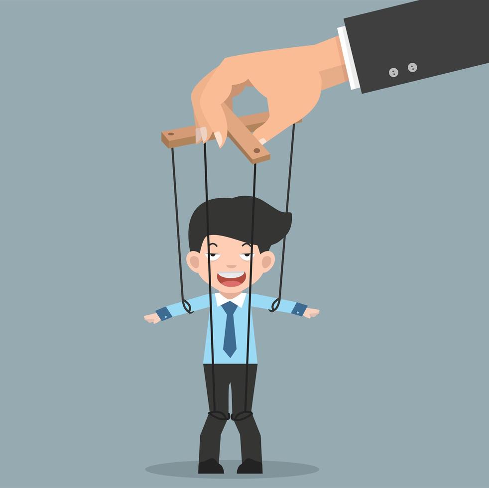 businessman as a puppet vector