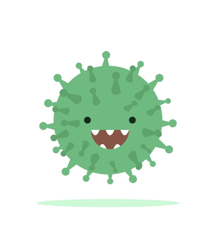 Cartoon Covid-19 Coronavirus Character vector