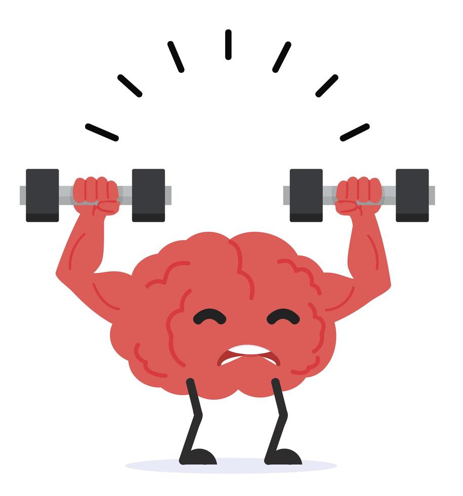 Strong human brain lifting weigh vector