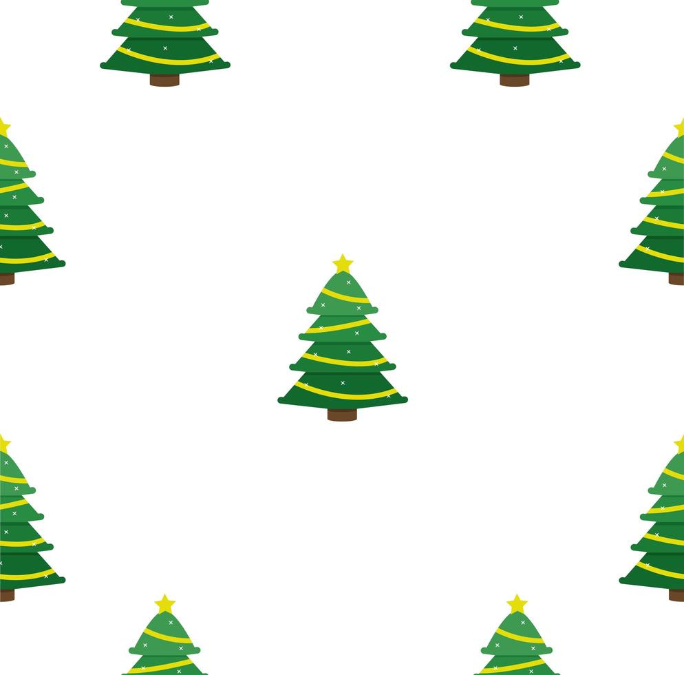 Christmas tree seamless pattern background vector