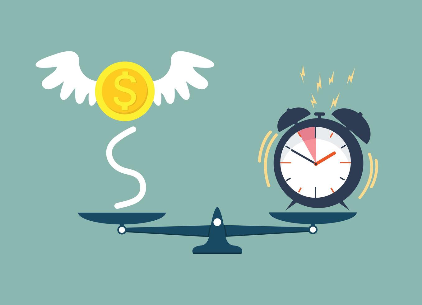 Time vs money on a scale vector