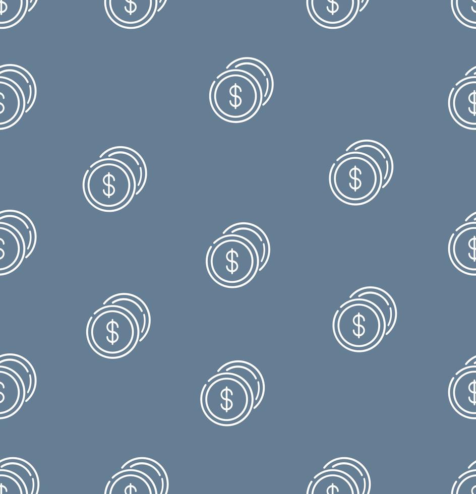 Coins icons seamless pattern background vector