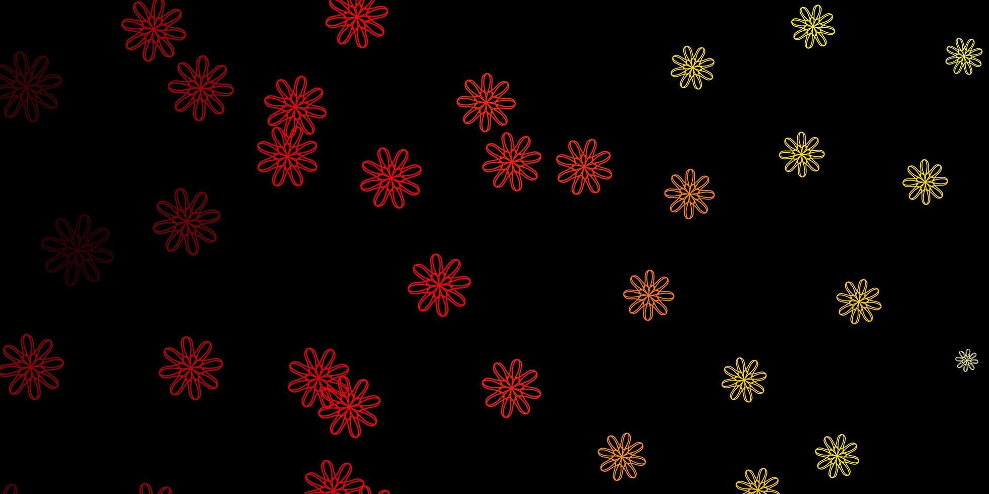 Dark Red, Yellow vector texture with memphis shapes.