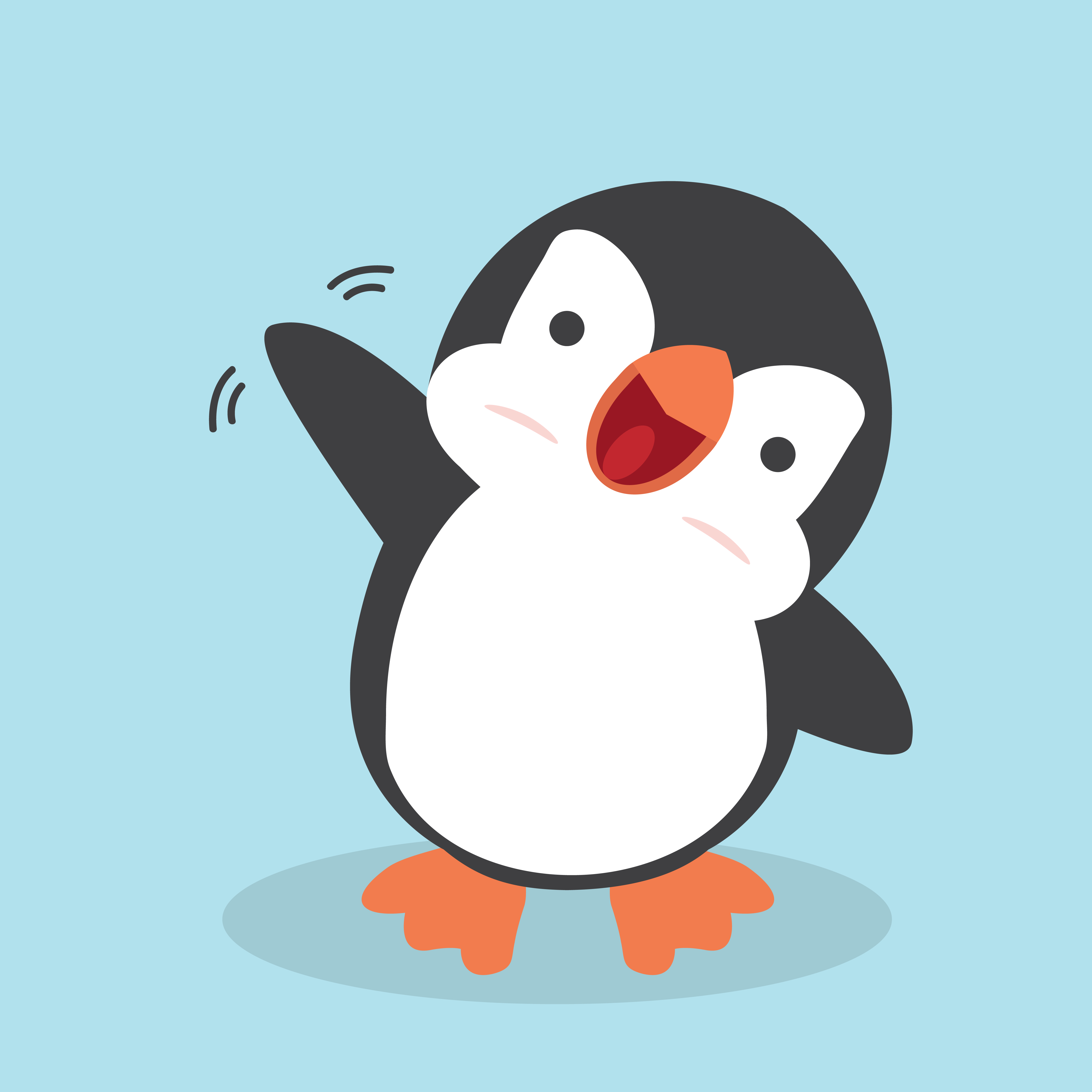 Cute Cartoon Happy Penguin 1877354 Vector Art At Vecteezy 