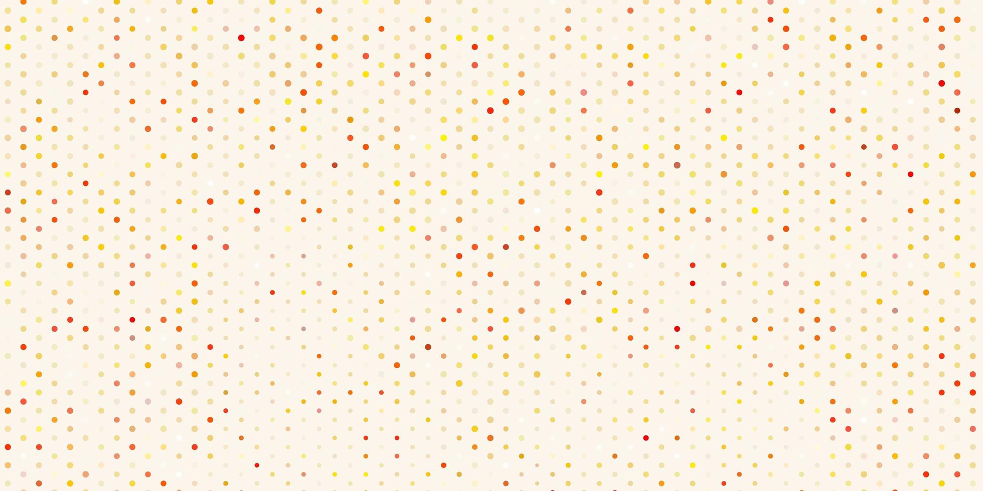 Light pink, yellow vector background with bubbles.