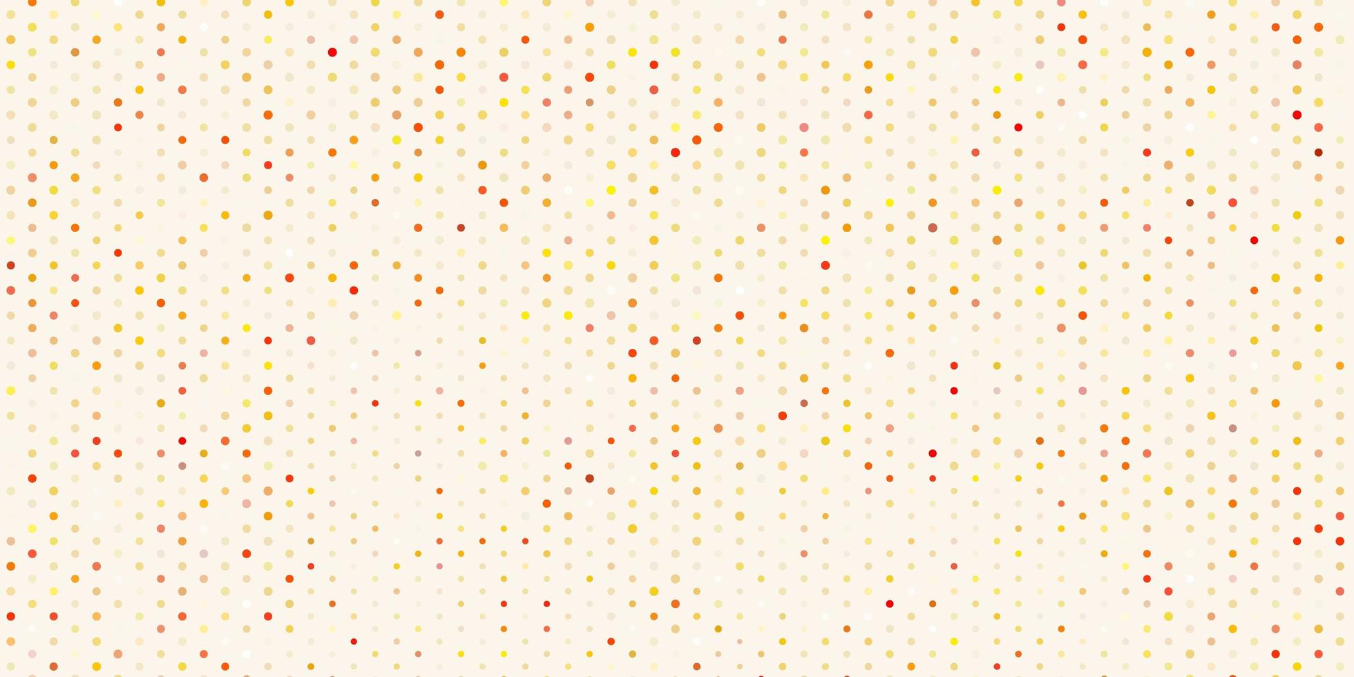 Light pink, yellow vector background with bubbles.