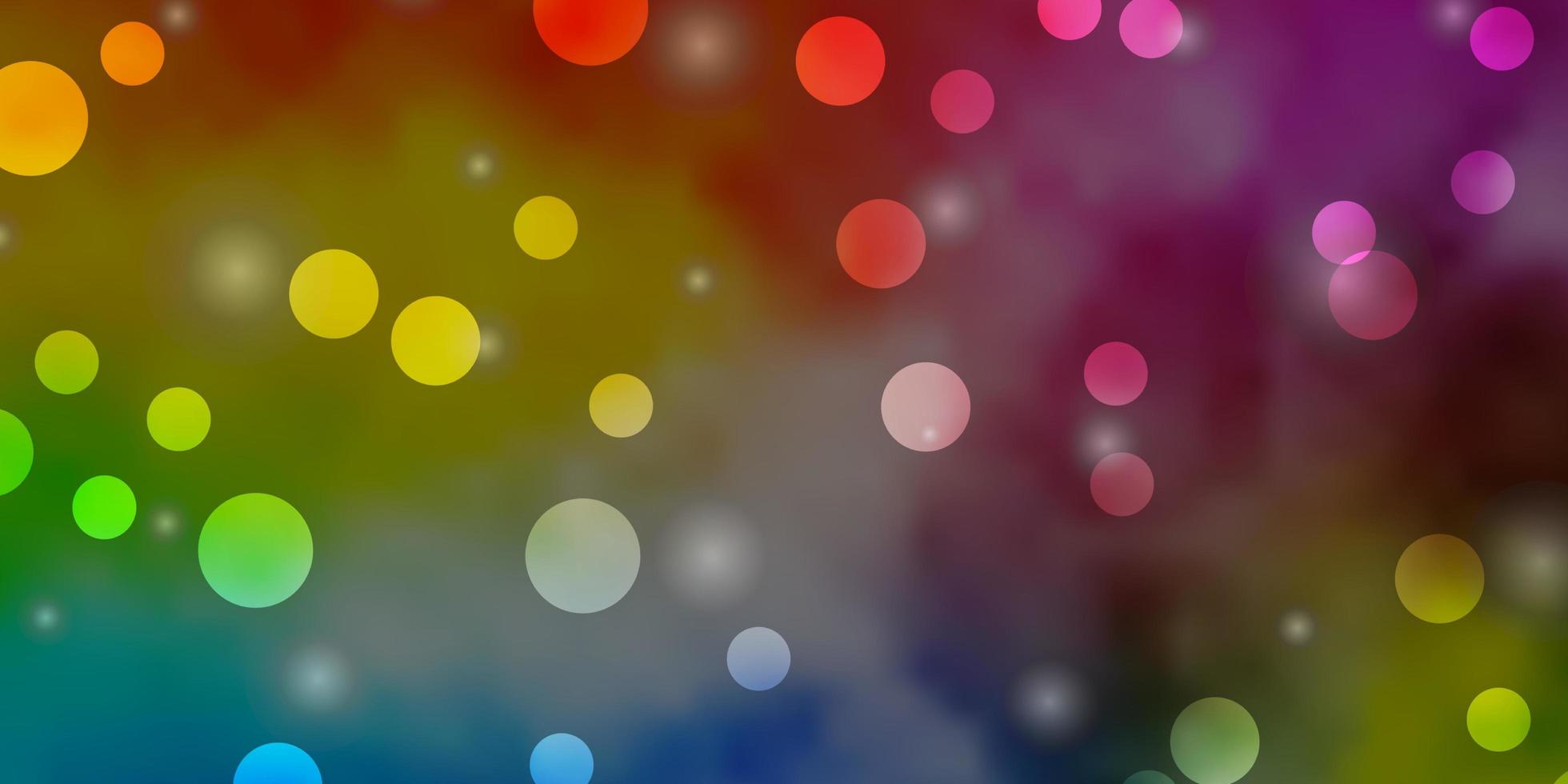 Light Multicolor vector texture with circles, stars.