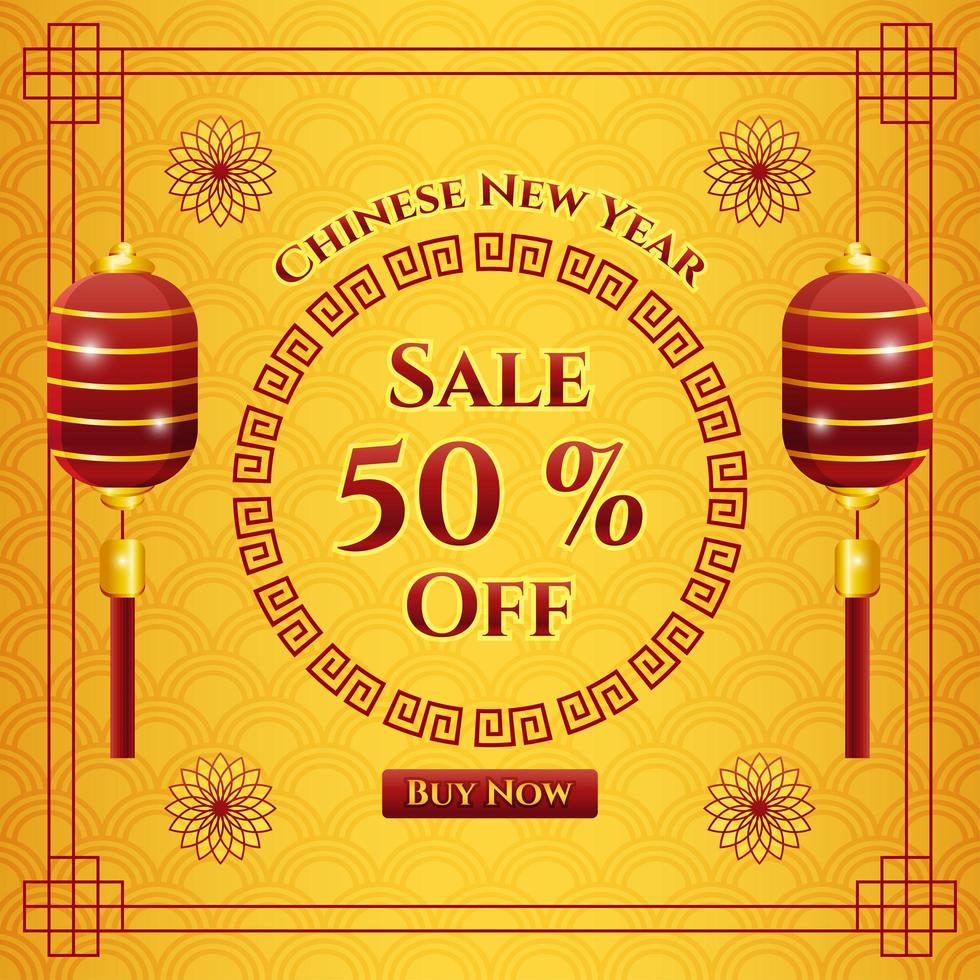 Gold Chinese New Year Celebration Marketing Kit vector