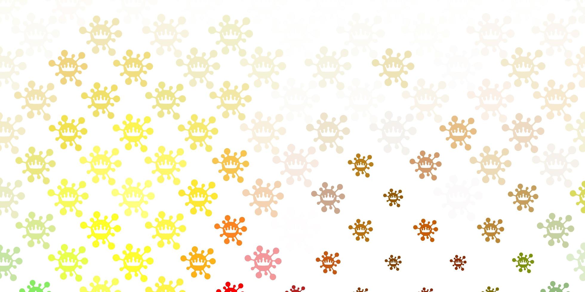 Light Green, Yellow vector texture with disease symbols