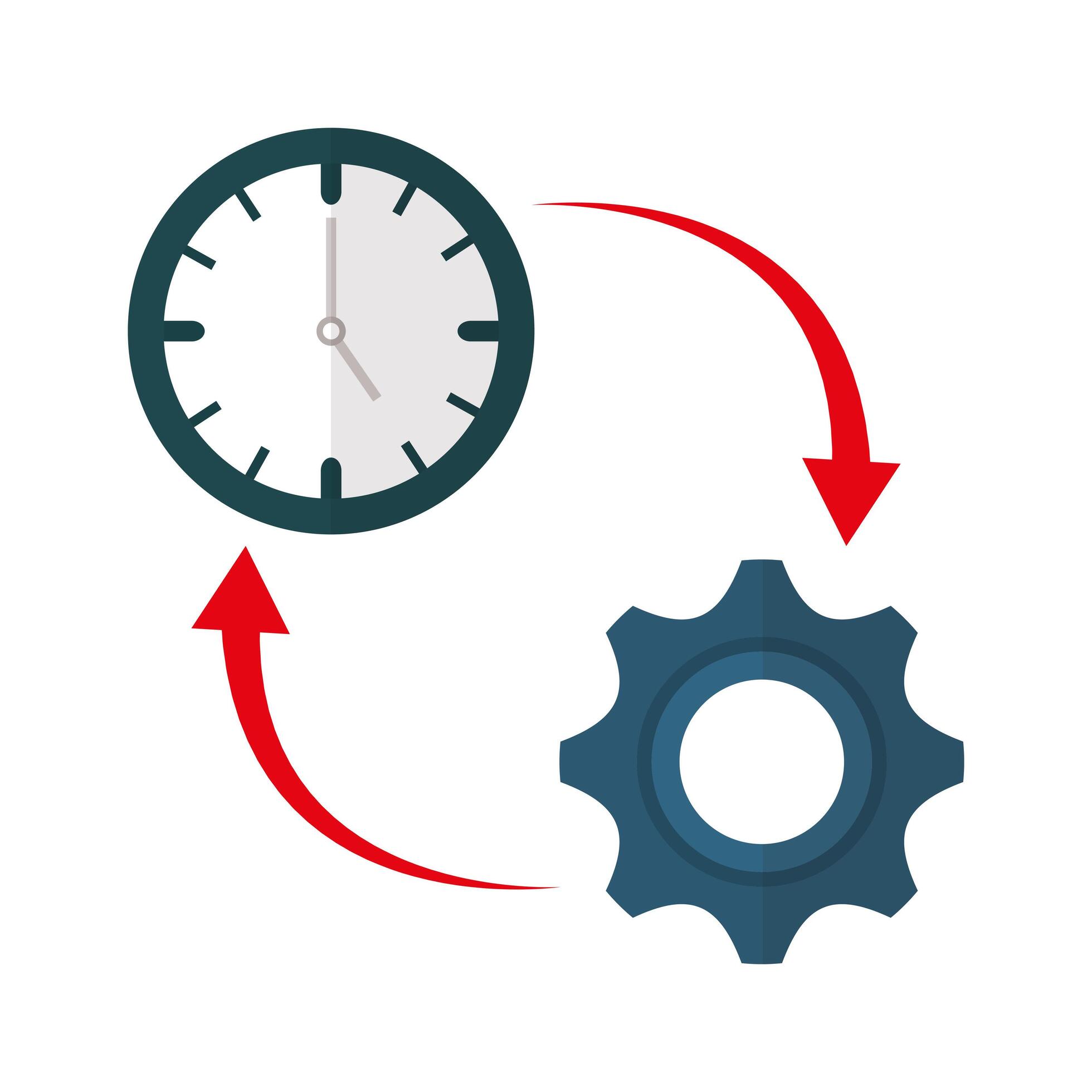Isolated clock and gear vector design 1877821 Vector Art at Vecteezy