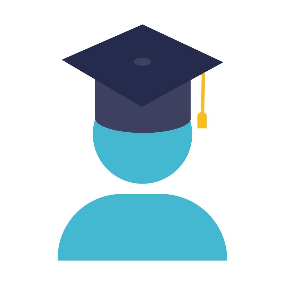 student graduated flat style vector