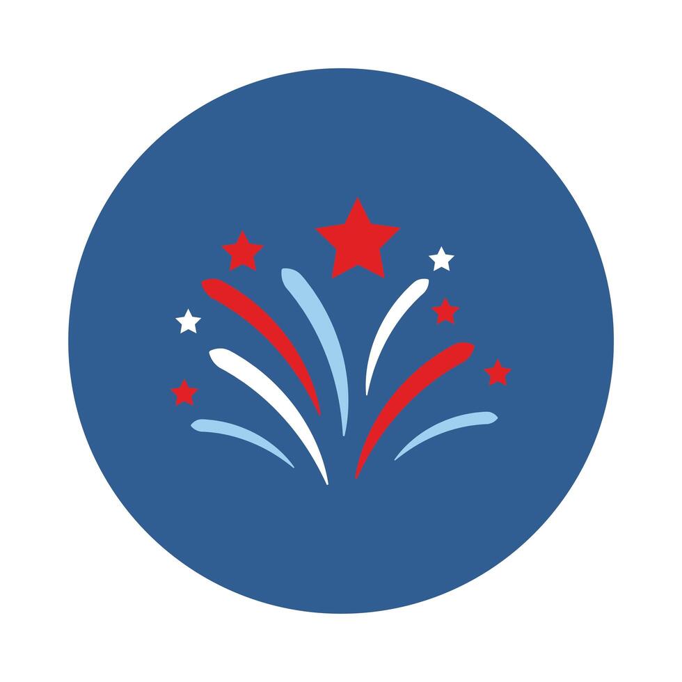 fireworks splash block style icon vector