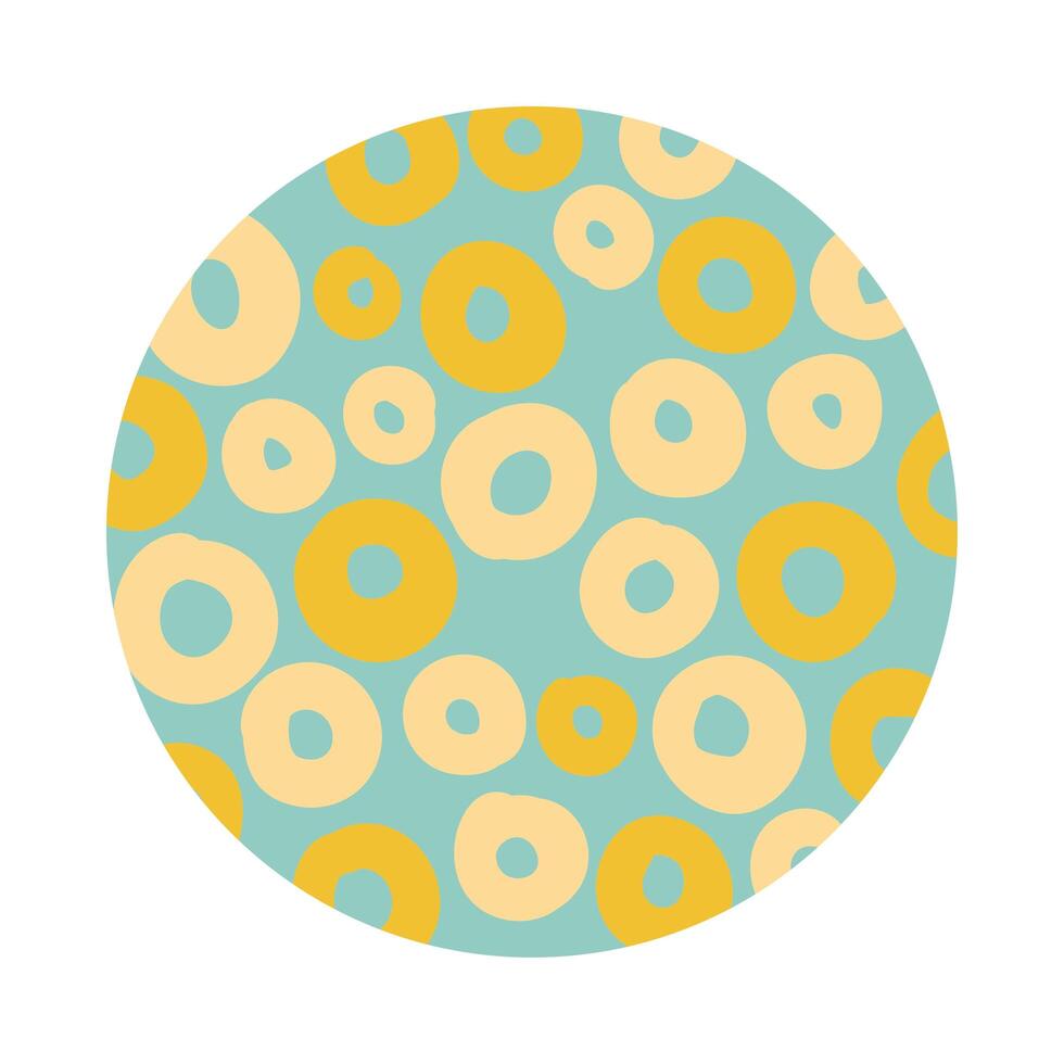 circles organic pattern block style vector