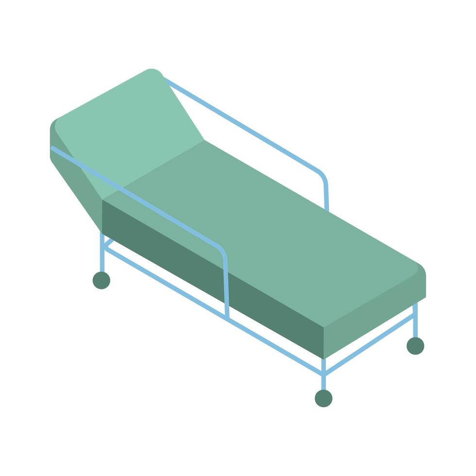 medical stretcher flat style icon vector