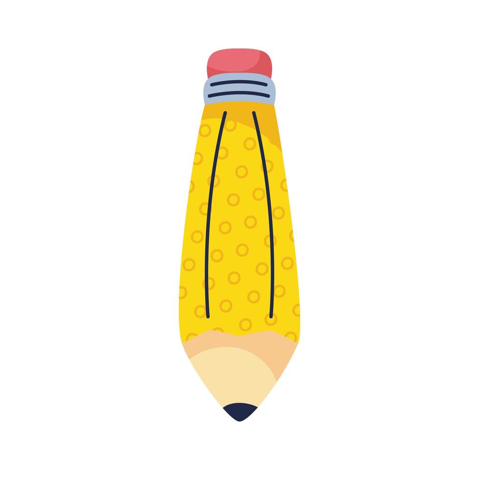 pencil school supply hand draw style vector