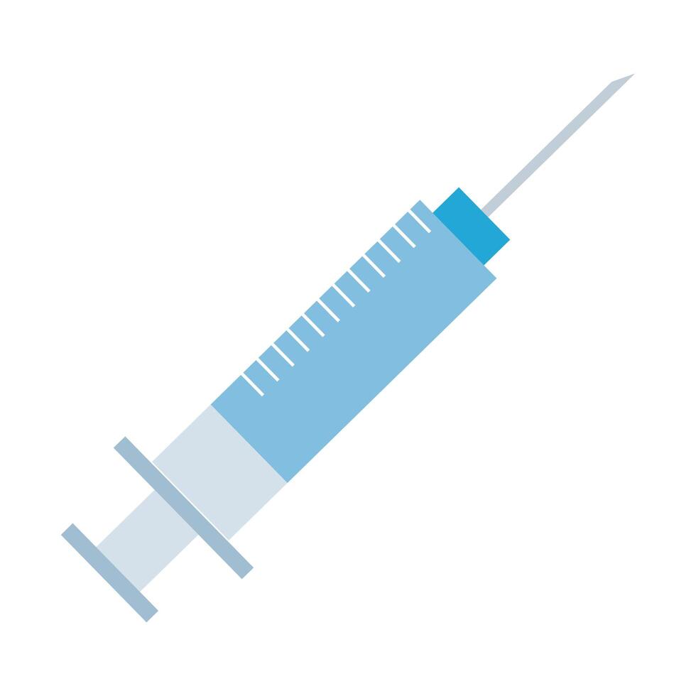 injection syringe flat style icon vector