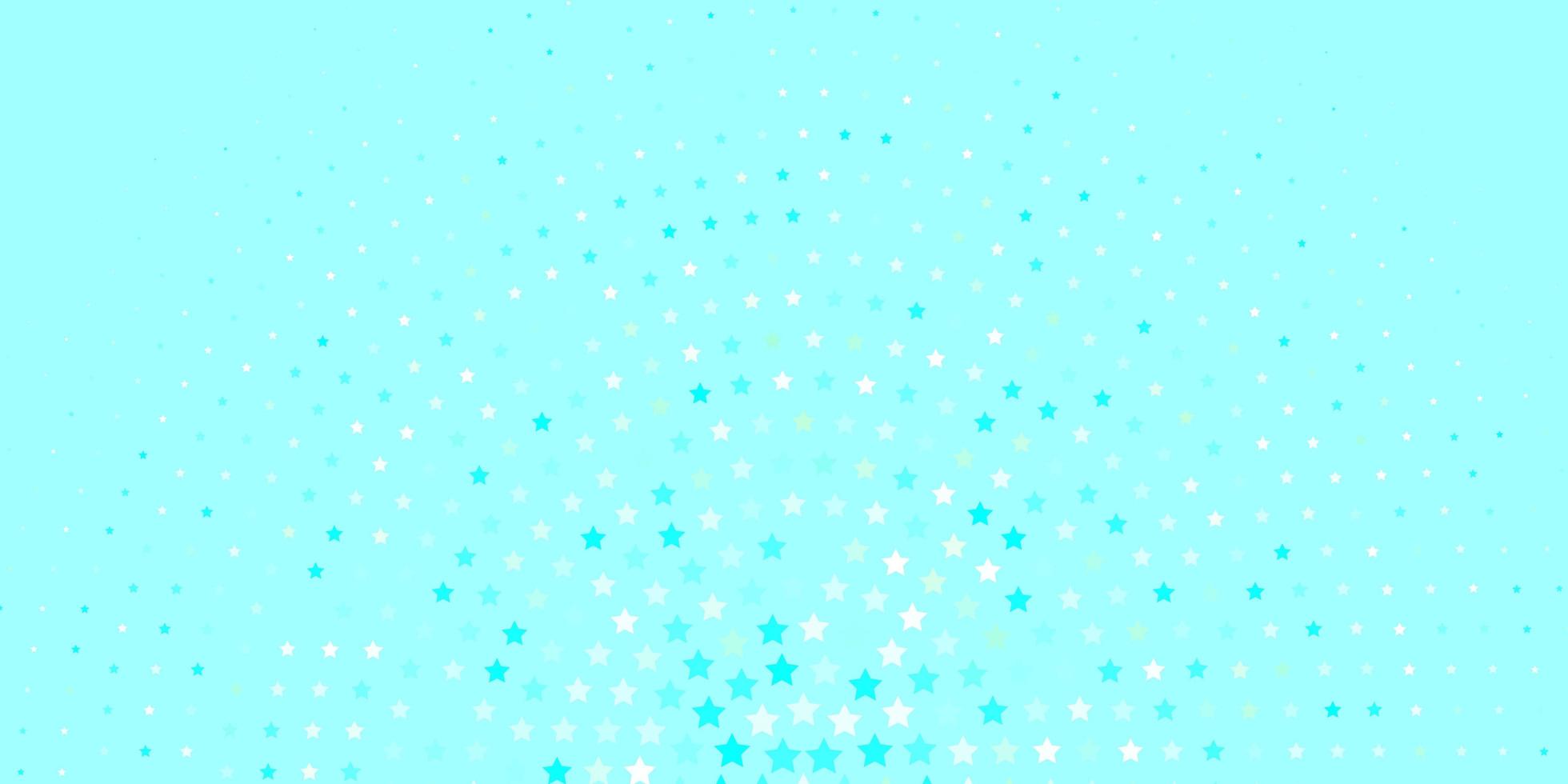 patrón de vector azul claro con estrellas abstractas.