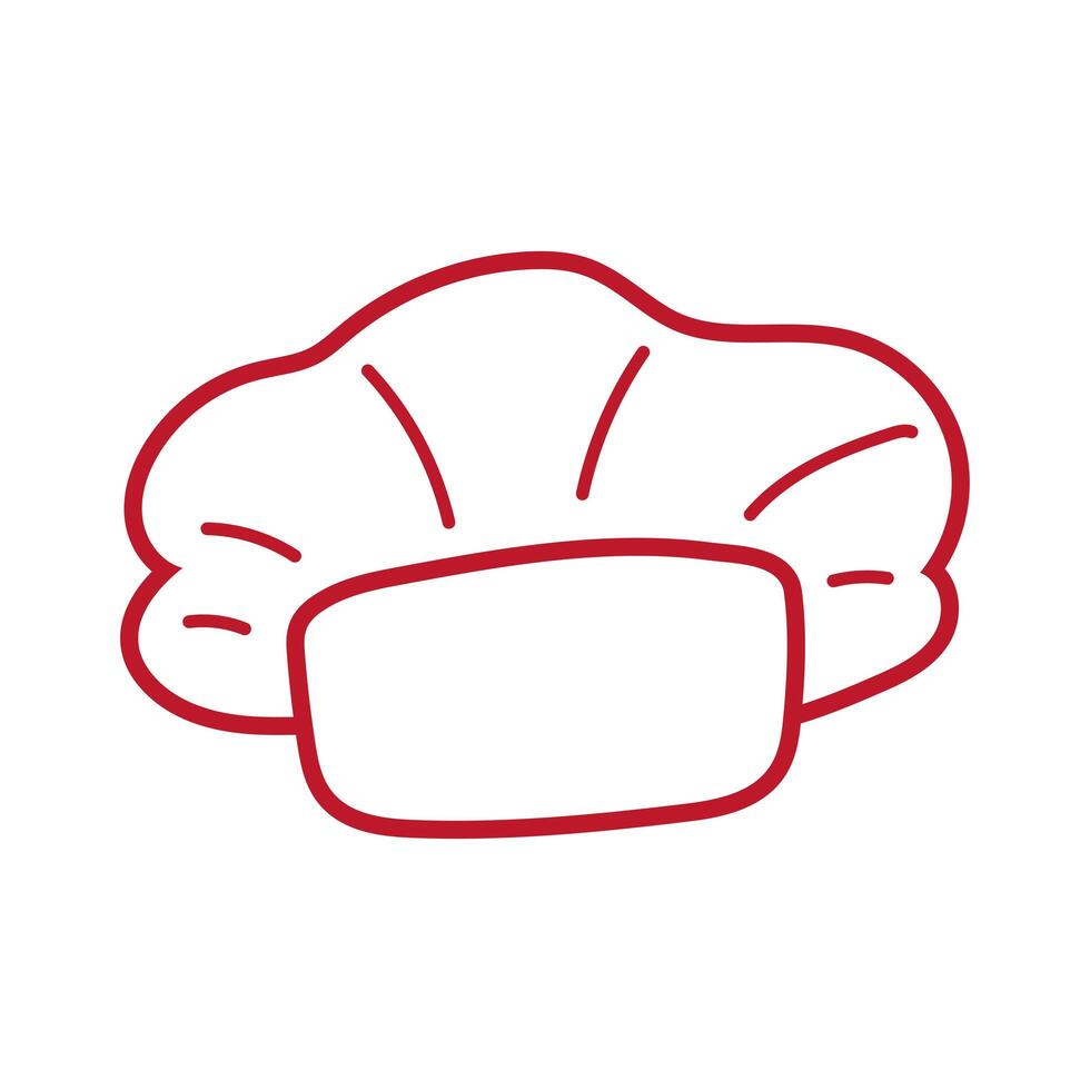 chef hat hand draw style icon vector