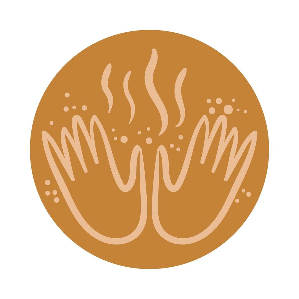 hands boho hand draw style vector