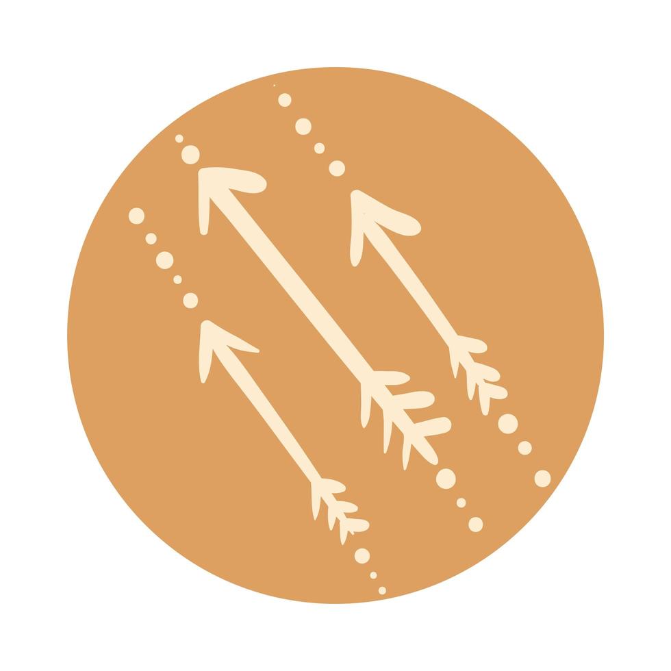 arrows boho hand draw style vector