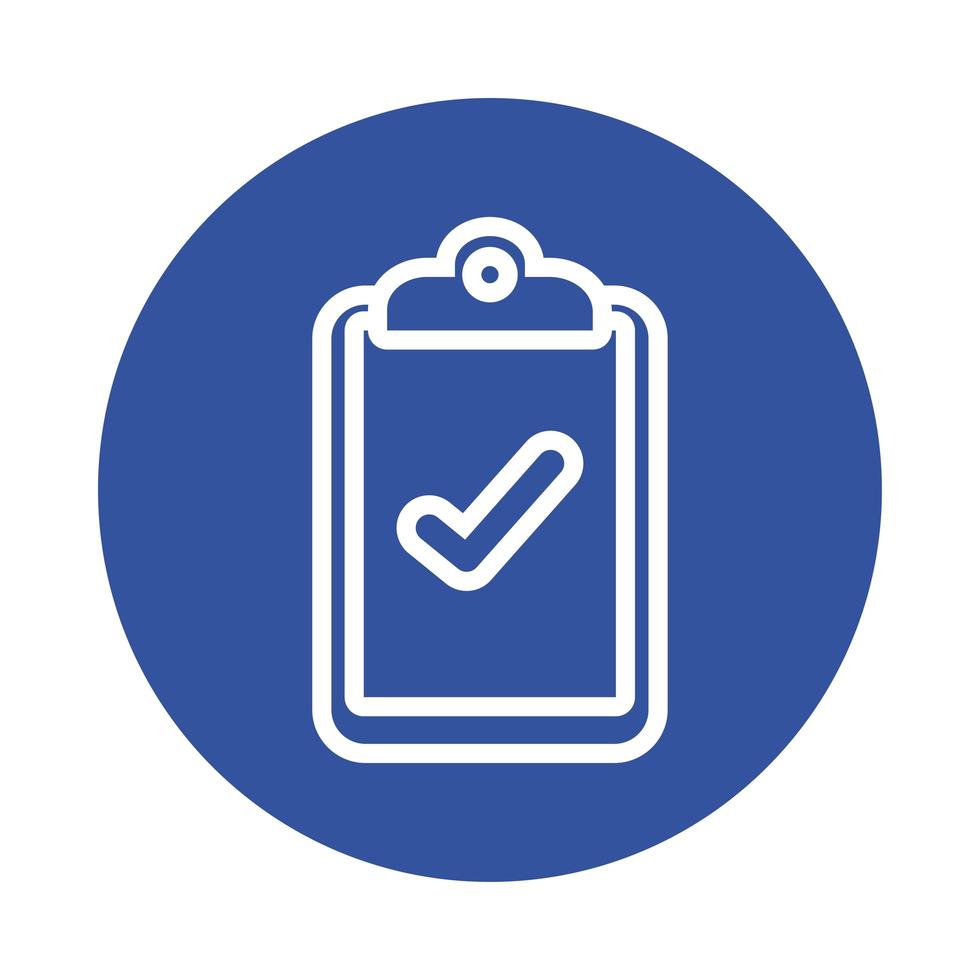 checklist clipboard block style icon vector