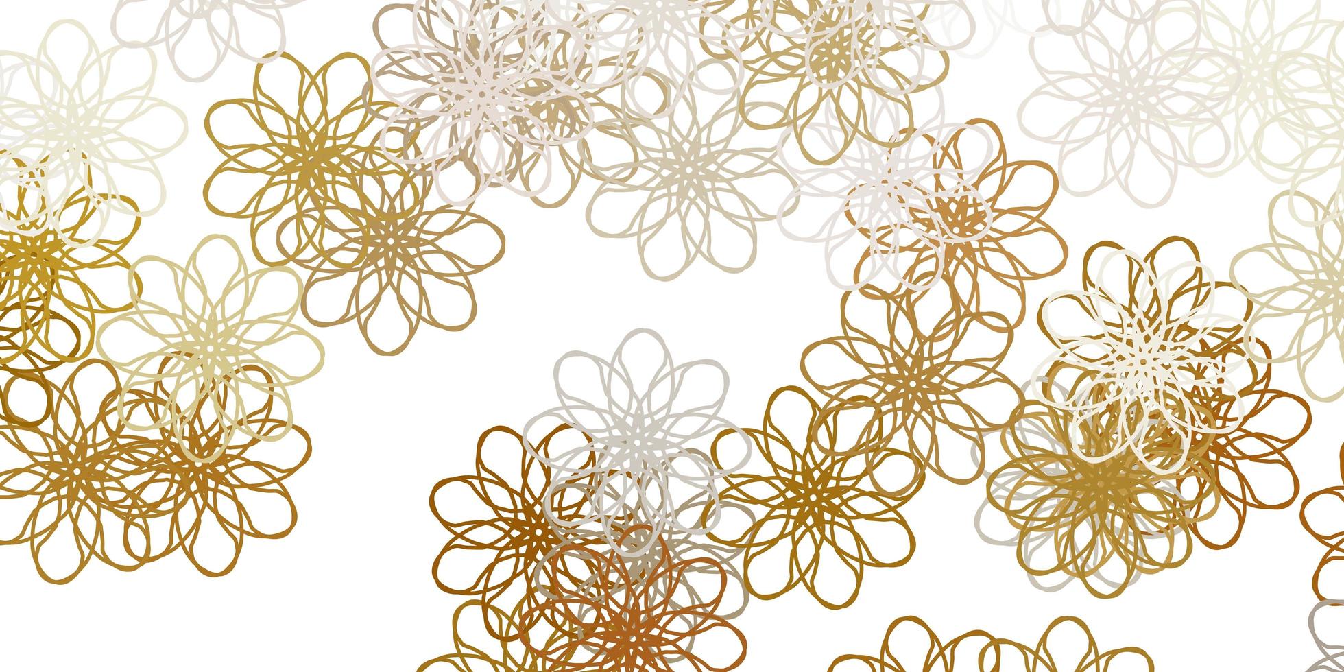 Light Gray vector doodle pattern with flowers.