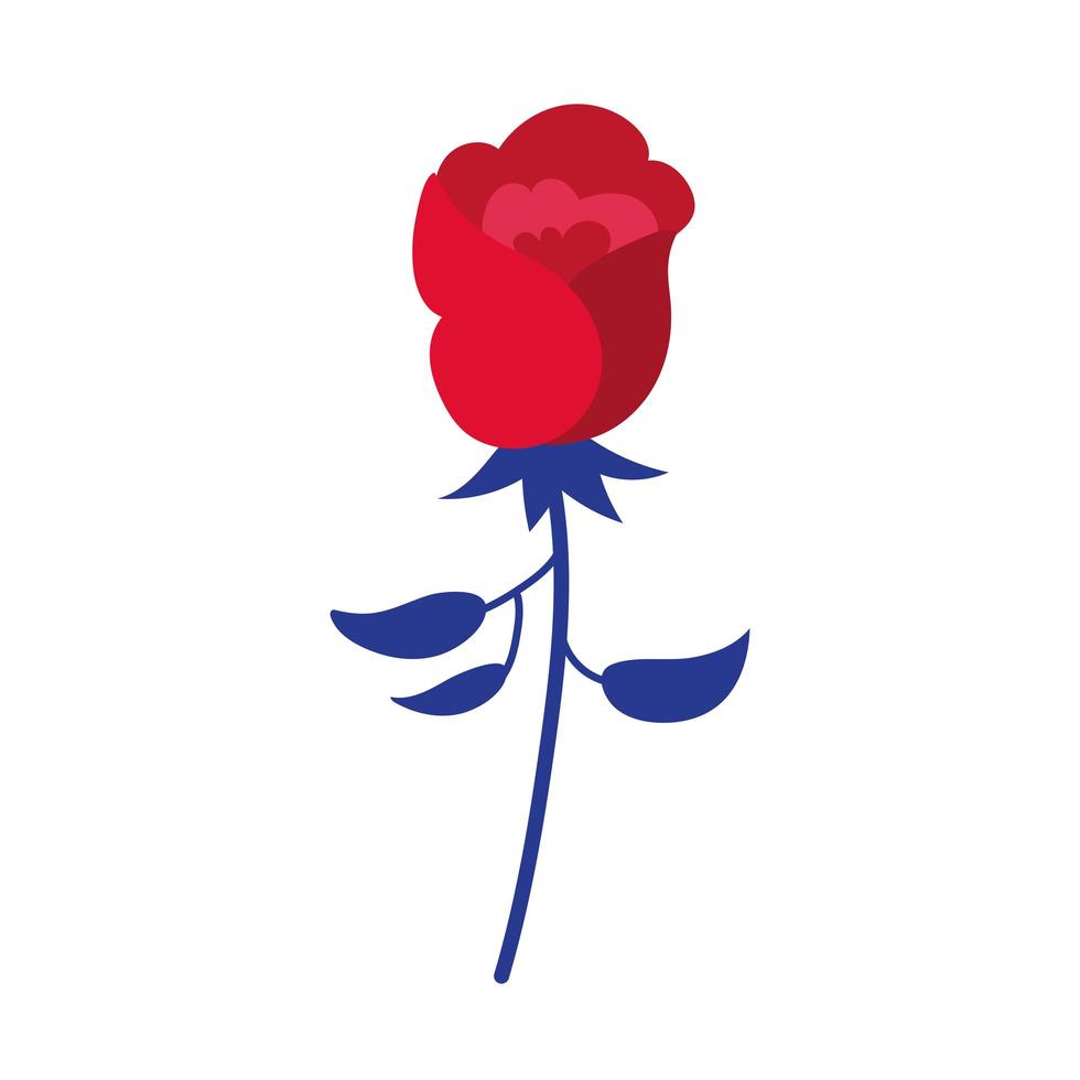 icono de estilo de dibujo de mano de flor rosa vector