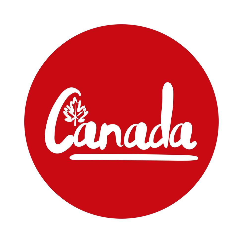 canadá, palabra, letras, bloque, estilo vector