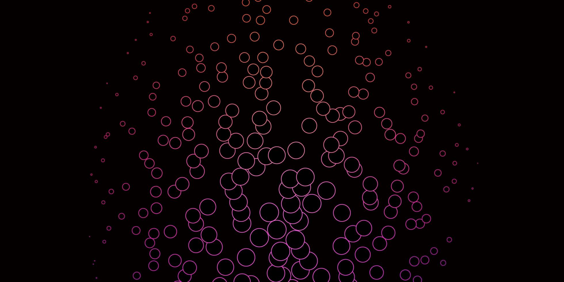 Dark Multicolor vector background with bubbles.