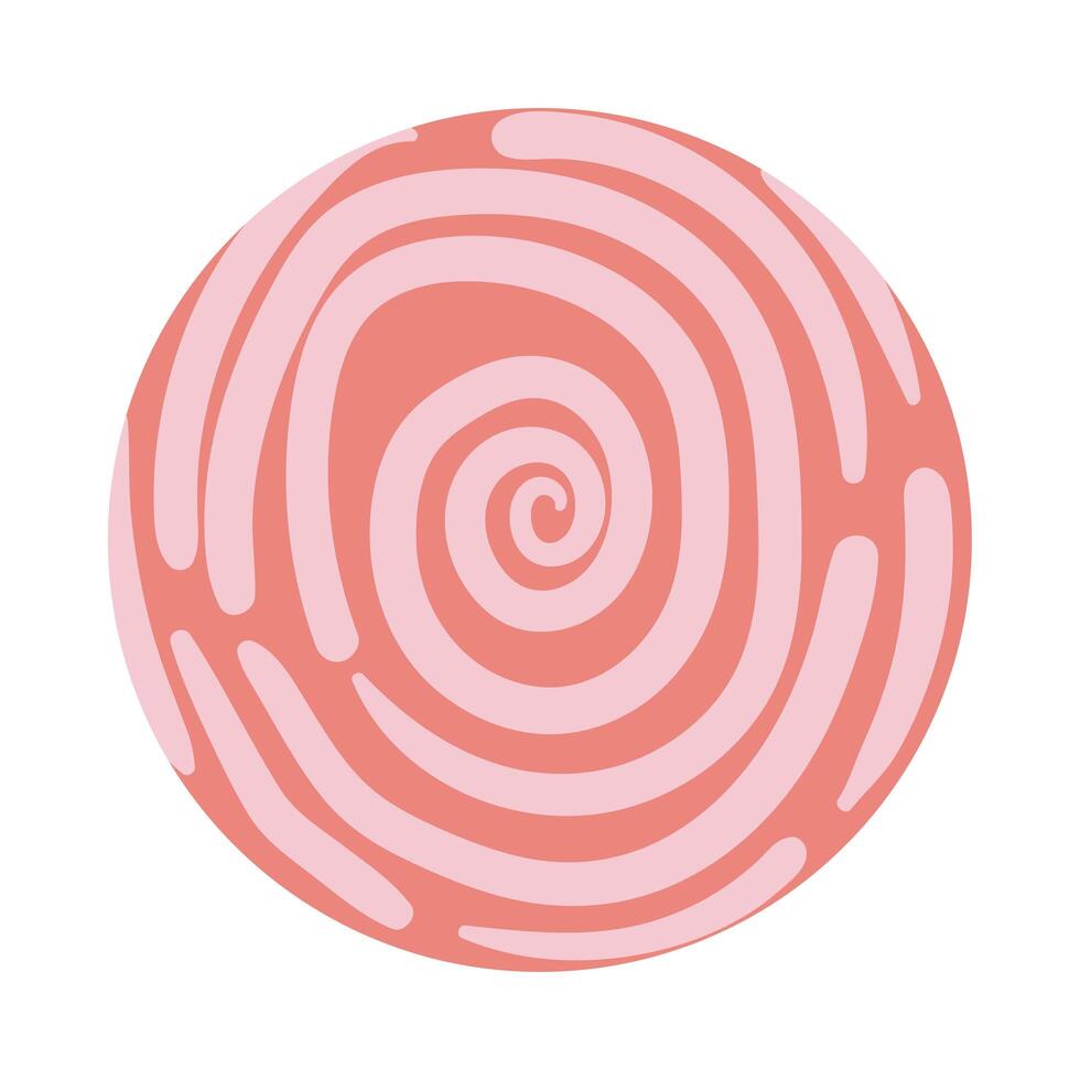 spiral organic pattern block style vector