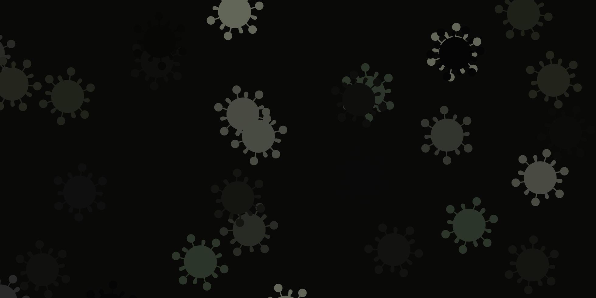 Light gray vector pattern with coronavirus elements.