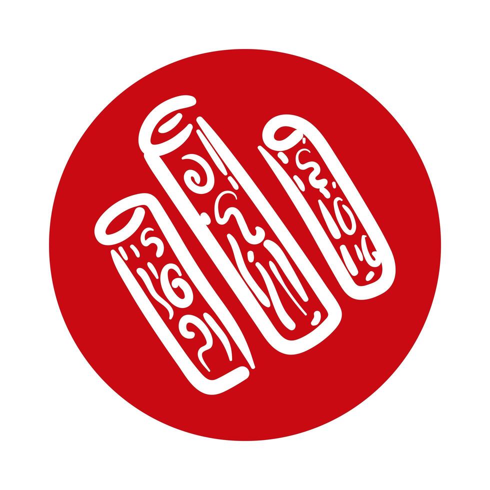 wooden trunks block style icon vector