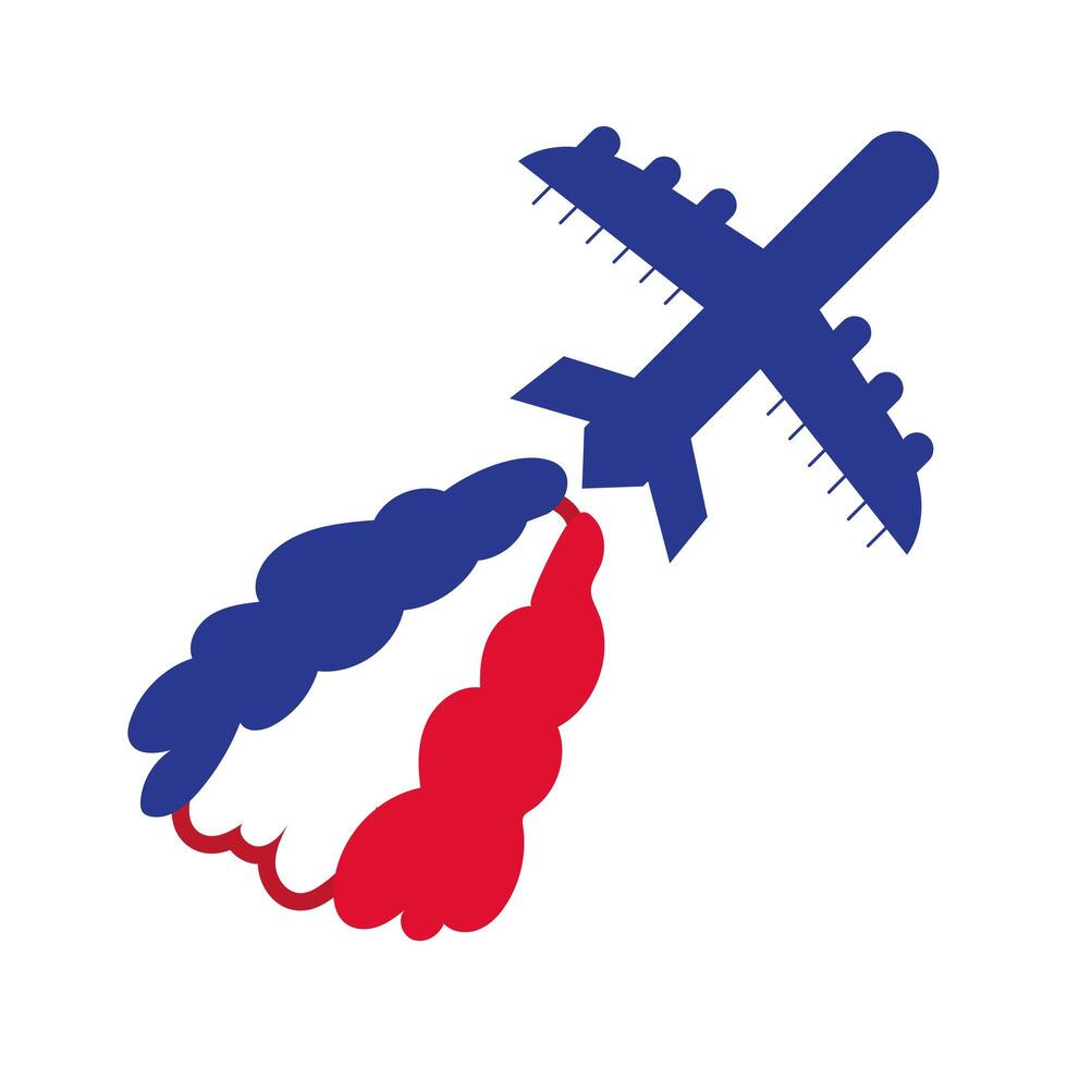 airplane flying hand draw style icon vector