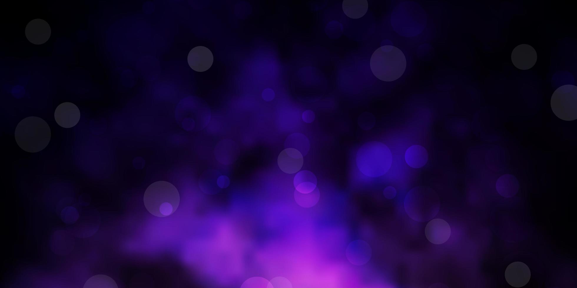 Dark Purple vector backdrop with circles.