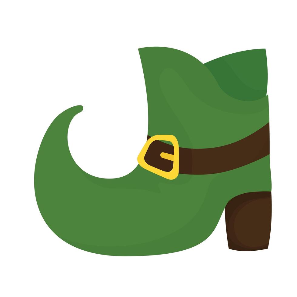 diseño de vector de zapato elfo del día de san patricio