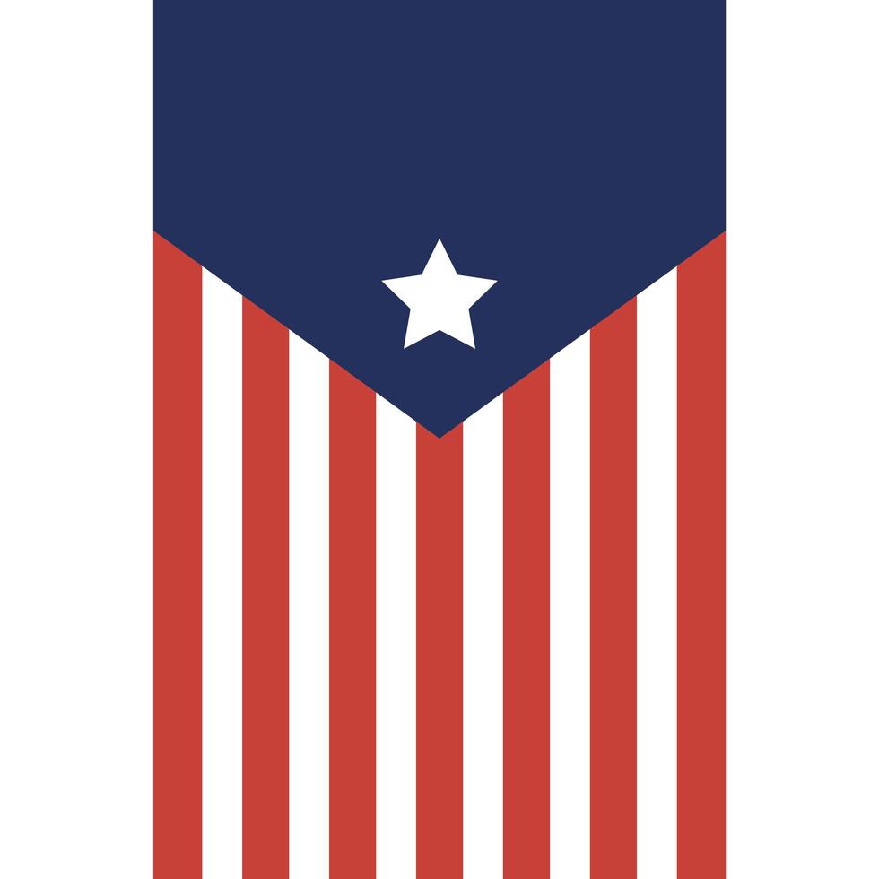 Usa banner with lines and star vector design