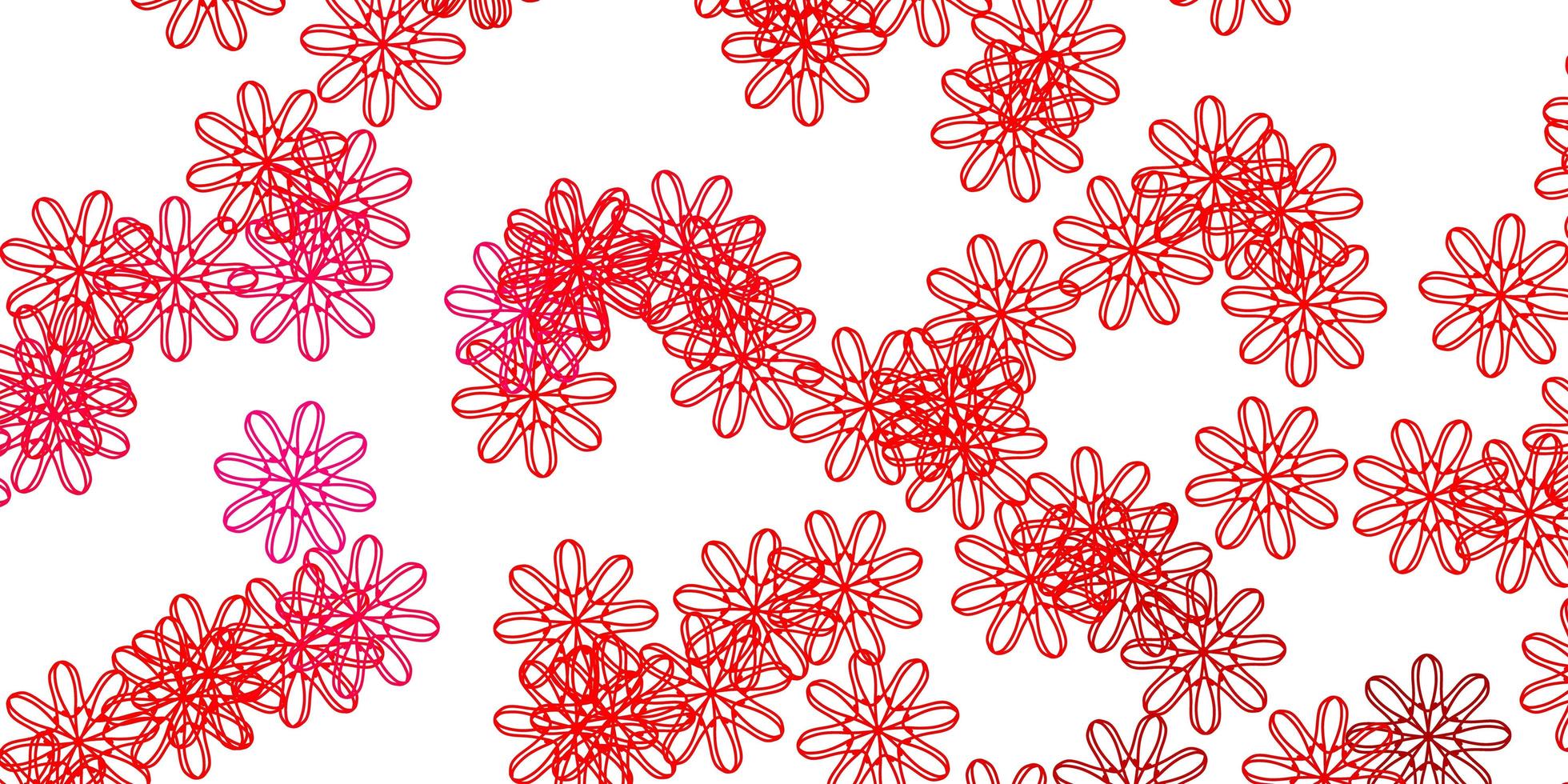 Fondo natural de vector rosa claro, rojo con flores.