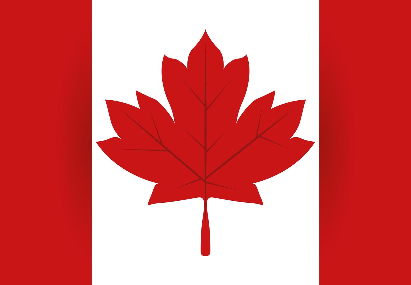 Bandera canadiense para el feliz día de Canadá diseño vectorial vector