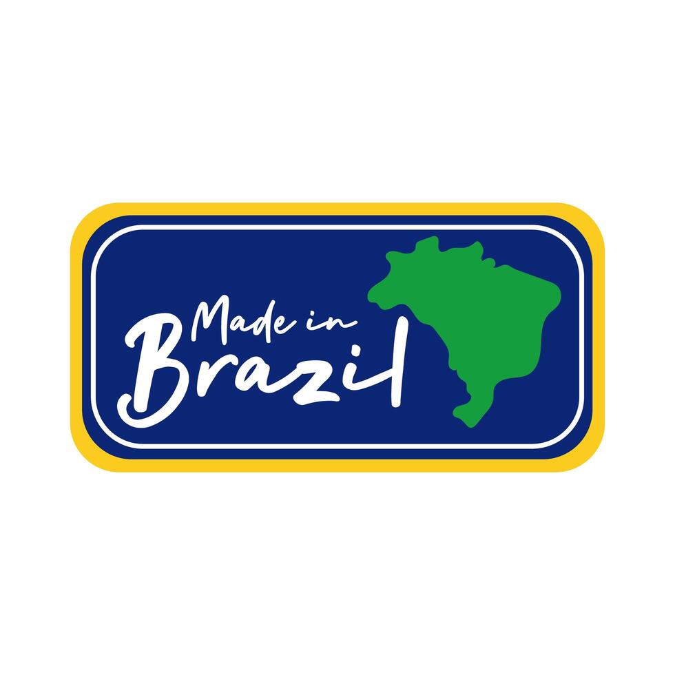 made in brazil banner with map vector