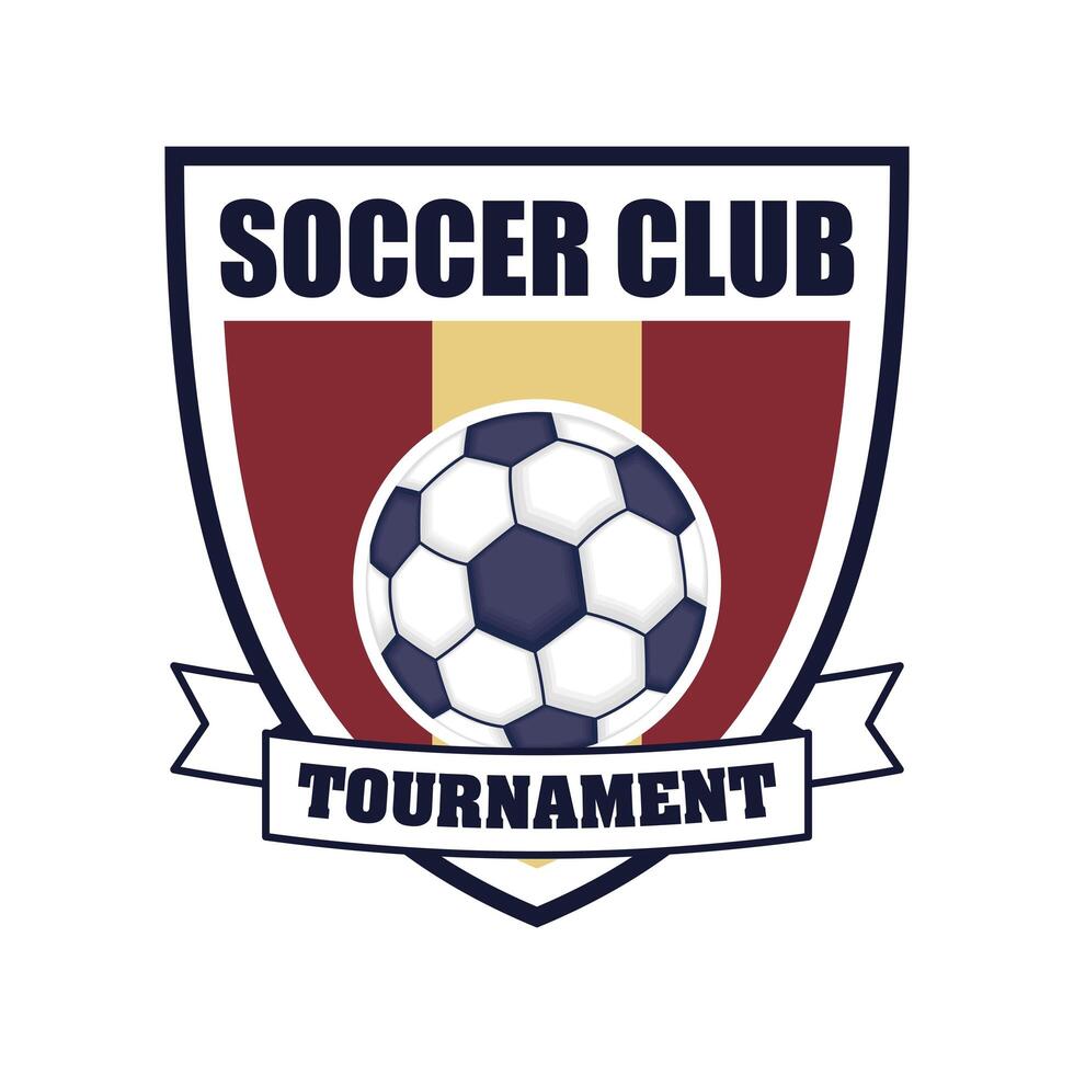 soccer tournament icon with shield vector