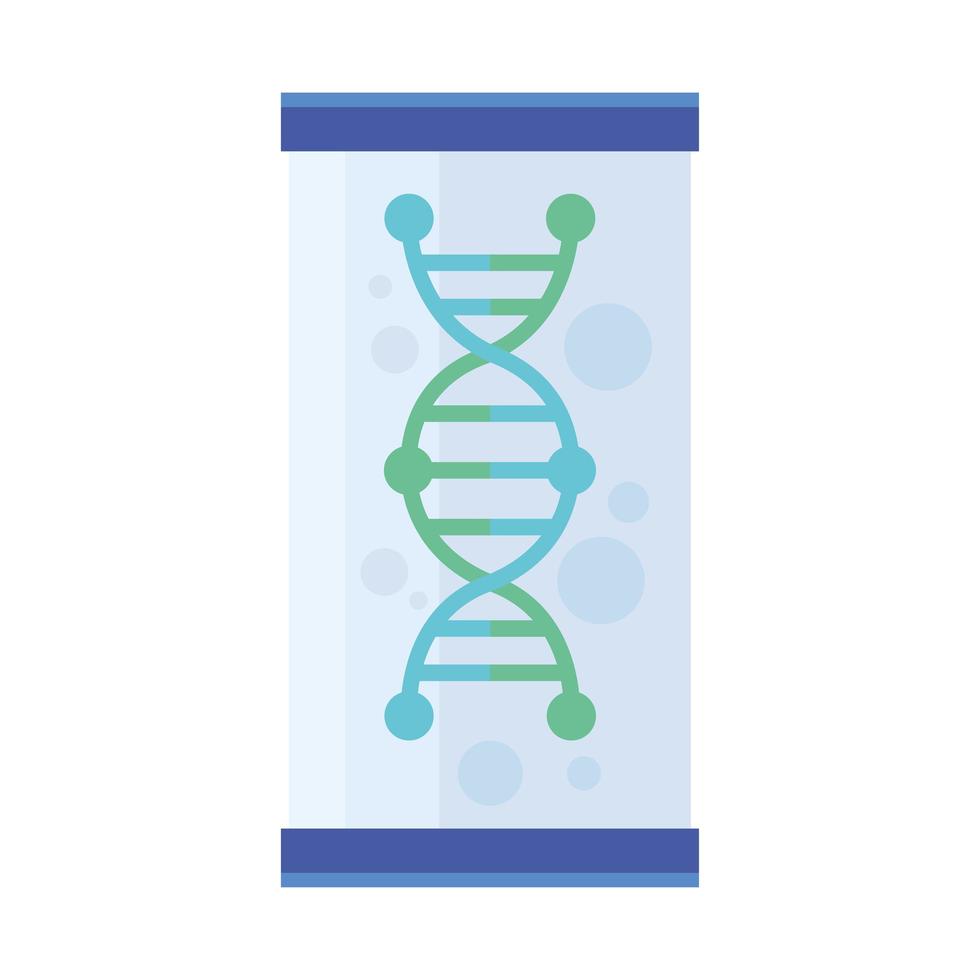 dna structure in jar vector design