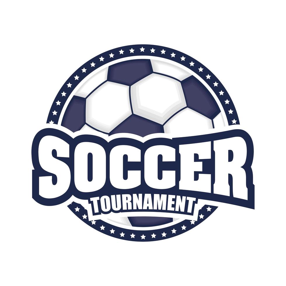 soccer tournament icon with ball vector