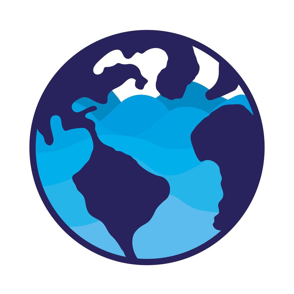 earth planet with water vector