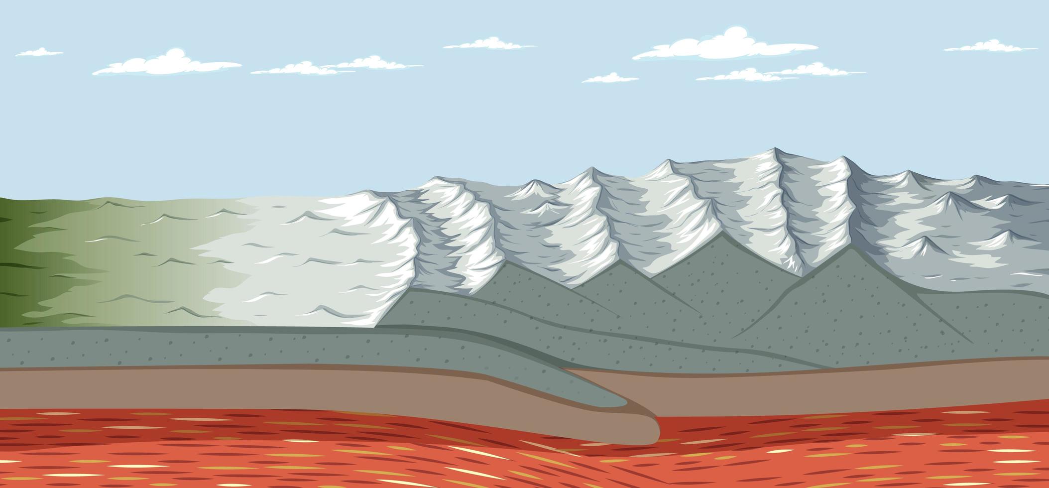 formación del paisaje del himalaya vector