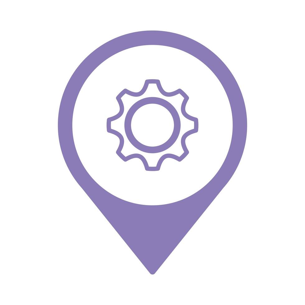 gear settings setup isolated icon vector