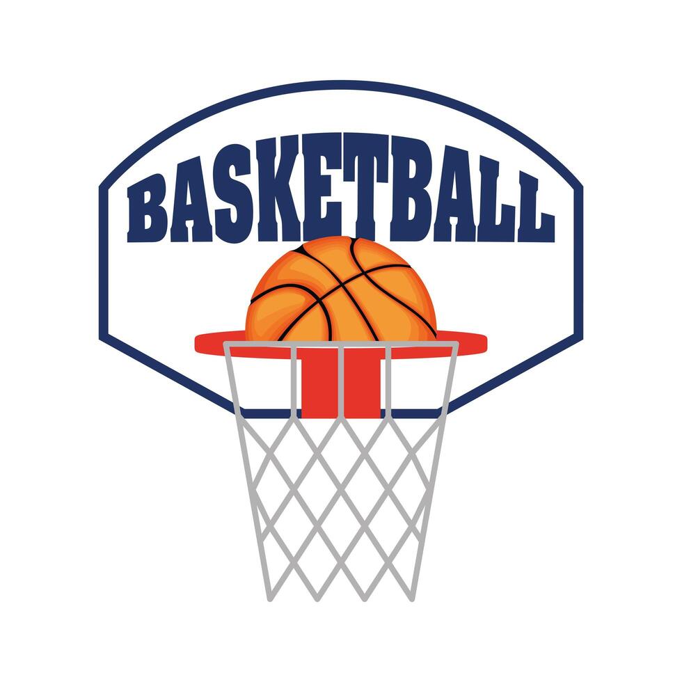 icono de baloncesto y tablero vector