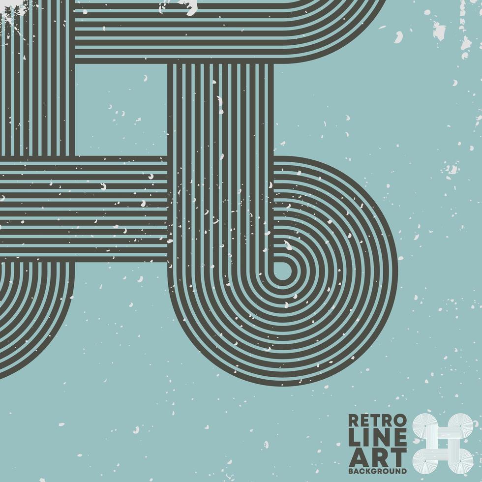 Retro grunge texture background with vintage striped lines vector